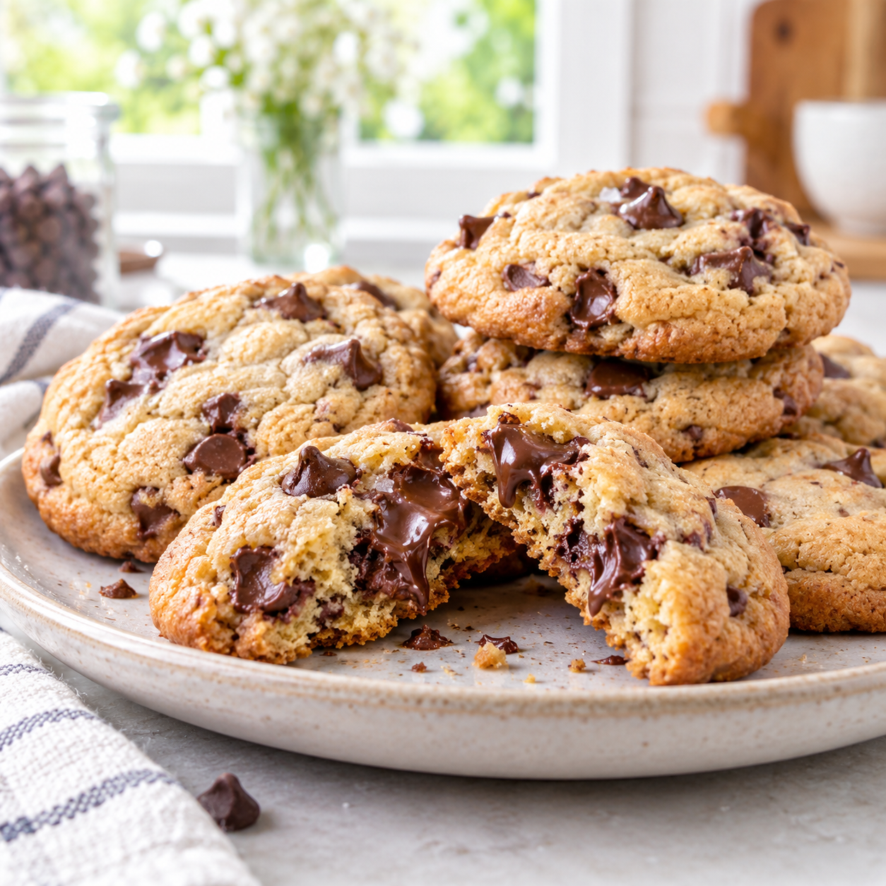 Chewy Oatmeal Chocolate Chip Cookies